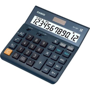 Calculadora Casio DH-12ET Básica 12 Dígitos Solar/Negro