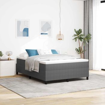 Vidaxl Cama De Plataforma Gris Claro 160 X 200 Cm Tela De Pana