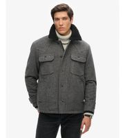 superdry para hombre m5011972a chaqueta merchant wool chore gris m casual lana