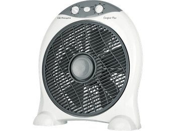REACONDICIONADO Seminuevo Muy bueno Ventilador de sobremesa - Orbegozo BF1030, Box fan, 30 cm, 6 aspas, Temporizador, Potencia 45W, Blanco
