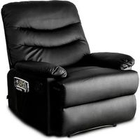 sillon relax con reclinacion manual masaje y termoterapia negro
