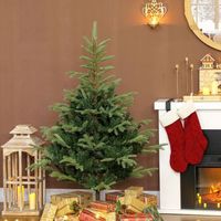 arbol de navidad de plastico metal homcom o106x150 cm verde