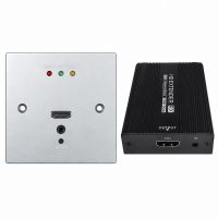 wp1815hd hd extensor de placa de pared 1080p60hz a traves de cat6 hasta 150 m poe ir edid pass-through transmisor y rec