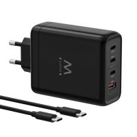 cargador ewent ew1337 140w gan 4 puertos usb-ca