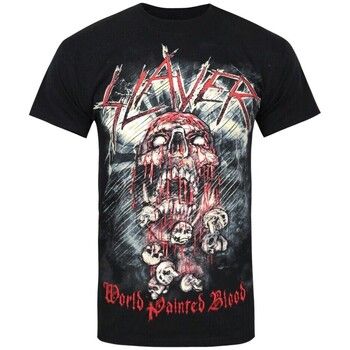Slayer Camiseta manga larga World Painted Blood Skull para mujer