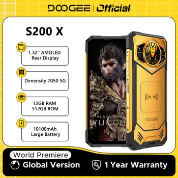 Estreno mundial DOOGEE S200 X 5G 12GB 512GB Teléfono robusto MTK Dimensity 7050 10100mAh batería 33W 6,72