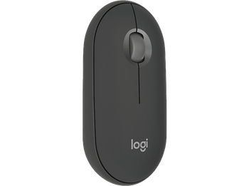 Ratón inalámbrico - Logitech Pebble 2 M350S, Ambidiestro, Multidispositivo, 4000 ppp, Botones personalizables, Windows-Mac, Clics silenciosos, Negro