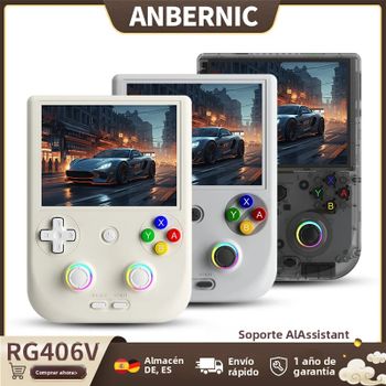 ANBERNIC-consola de juegos portátil Retro RG406V, pantalla multitáctil IPS de 4 