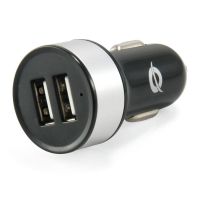 cargador de coche dual usb conceptronic cusbcar2a 21a plata