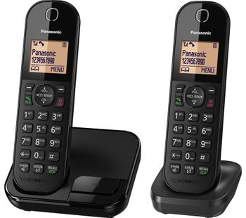 PANASONIC KX-TGC412EB Cordless Phone - Twin Handsets