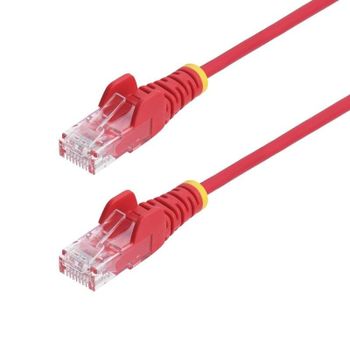Cable de red StarTech CAT6 Delgado Rojo 1m sin enganches PoE 100W UTP