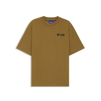 Hugo Blue Camiseta de algodón verde 50542810-352