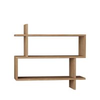 estanteria de pared de madera l70cm - madera clara