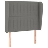 cabecero accesorio para dormir mueble de dormitorio con borde lateral 103 x 23 x 118128 cm tela gris oscuro tdl0205046