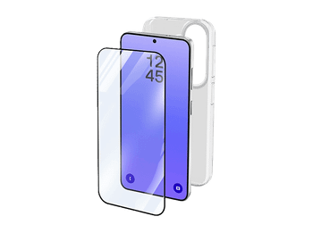 Funda + Protector pantalla - CellularLine Protection Kit, Samsung, Galaxy A37, Transparente