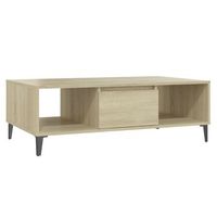 mesa de centrormesa auxiliarrmesa de cafe madera contrachapada color roble 1035x60x35 cm