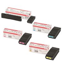 original multipack oki c650dn printer toner cartridges 4 pack -09006130