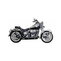 sistema de escape harley-davidson softail 00-17 paughco fishtail 2-2 negro
