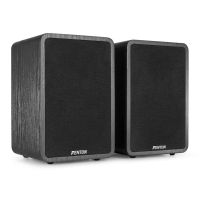 altavoces fenton estanteria cableados 200 w bass reflex black