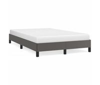 estructura de cama de cuero sintetico gris 120x200 cm