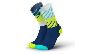Calcetines de running incylence diagonals azul fluo