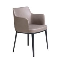 silla comedor tela y patas acero negro