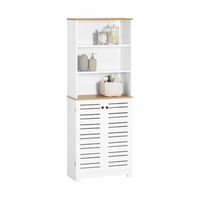 mueble columna de bano armario para bano con 5 estantes estanterias de bano blanco medidas 60x30x160cm bzr44-w sobuy es