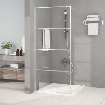Mampara De Ducha Vidrio Esg Transparente Plateado 90x195 Cm Vidaxl