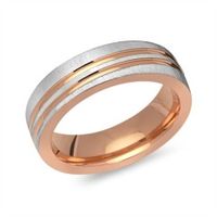 anillo bicolor de plata 925 grabable