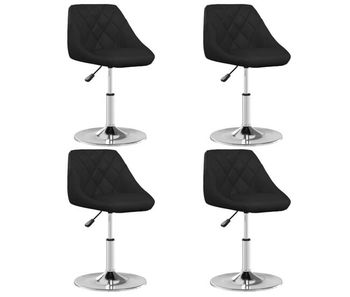 Vidaxl sillas de comedor 4 unidades cuero sintético negro