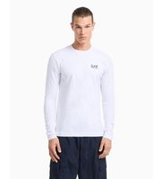 ea7 para hombre 8npt28pjvqz camiseta de manga larga de algodon core identity blanco xl casual deportivo multideporte