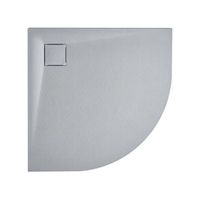 plato de ducha minimalista con desague smc efecto piedra natural 90 x 90 x 3 cm gris paron