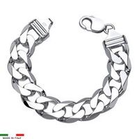 pulsera barbada de plata 925 15mm