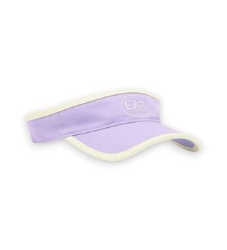 EA7 para mujer. 7W000797_AF13034 Visera de tenis ergonómica lila (OSFA), Deportivo, Algodón, Tenis/Padel