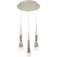 lampara de techo meteor 3x7w led 1570lm 3300k alregxd30cm champanhe