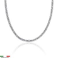 cadena bizantina para hombre de plata 925 30 mm