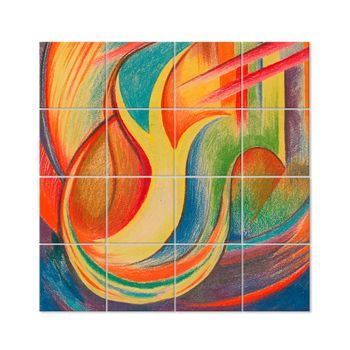 Legendarte - Panel Decorativo Multiple Éxtasis - Karl Wiener Cm. 200x200 (16 Paneles)