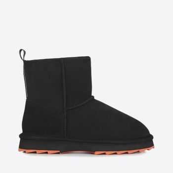 EMU Australia Women's Sharky Mini Water Resistant Sheepskin Boots - Black/Crimson - UK 5