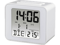 reloj despertador - hama cube 00186305 digital hora alarma fecha y temperatura compacto negro