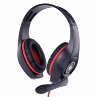 gembird ghs-05-r auriculares gaming con control de volumen rojonegro