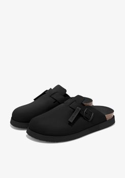 Zuecos Vibe Clog Buckle Black - Negro