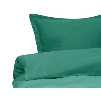 Conjunto De Funda De Edredón Moderna De Satén De Algodón 220 X 240 Cm Verde Parkrose