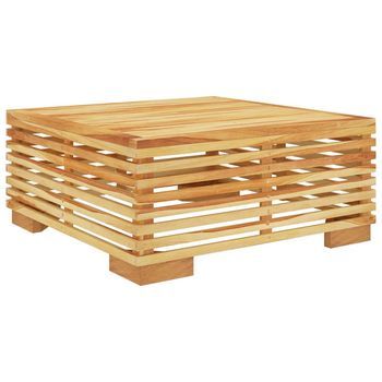 Mesa De Centro Para Jardín | Mesa De Exterior Madera Maciza Teca 69,5x69,5x31 Cm
