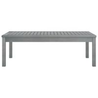 mesa de centro mesa de cafe de madera maciza  gris 100x50x33cm