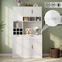 aparador alto - mueble de comedor - tablero de particulas - blanco 100x40x175cm