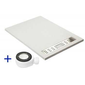 Plato De Ducha Premium Blanco - 90x150cm - Resina Con Cargas Minerales