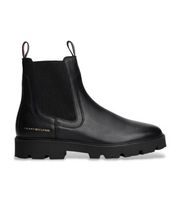 tommy hilfiger para mujer fw0fw08775 botines de piel chelsea negro 36 plano ninguno casual