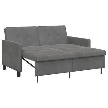 Sofá Cama Gris Oscuro Tela Vidaxl