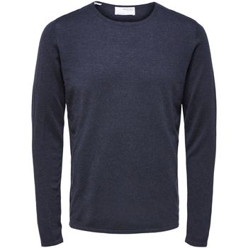 Selected Jersey Rocks Knit Crew Neck Dark Sapphire para hombre