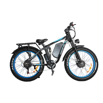 Bicicleta Eléctrica De Doble Motor Para Adultos Baolujie Dp-2603sj, 52 V 32 Ah, Fat Bike De 26
